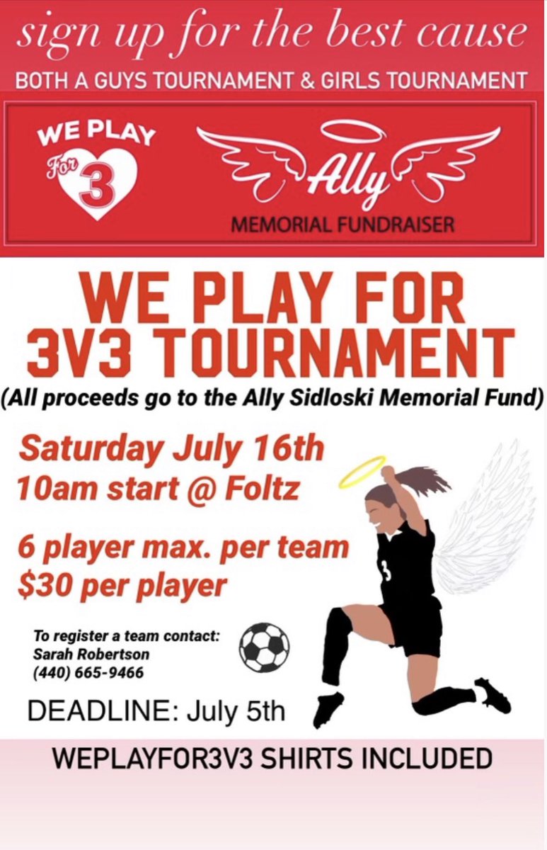 Announcing our first annual #WePlayFor3 3v3 tournament to support HS and college scholarship programs. Please register your teams ASAP as spots are quickly filling up!

docs.google.com/forms/d/e/1FAI…
