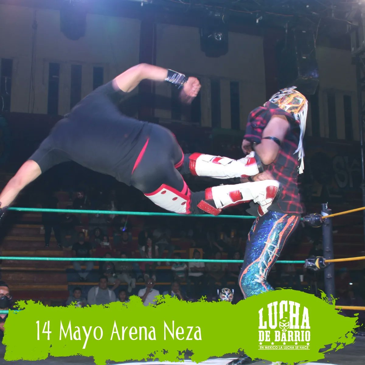 lucha_mx's tweet photo. #TBT del 14 de mayo en la Arena NeZa. En el debut de #LuchaDeBarrio https://t.co/YhOgqAgluN
