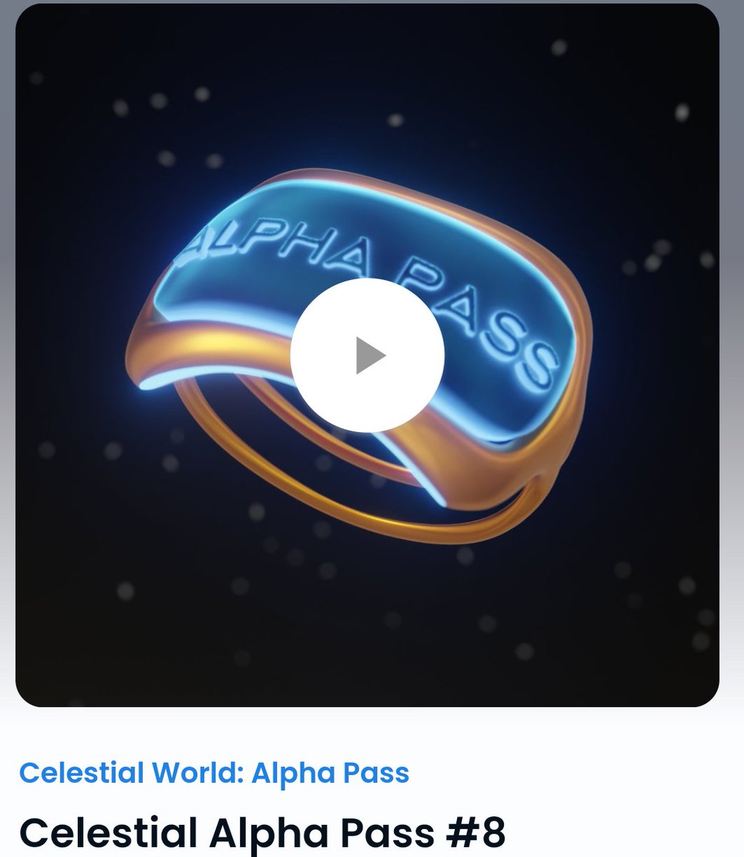 youngkyle2727's tweet photo. @AngelsDevilsNFT @Cryptogallerist 
@Zalamandev @pzzNFT @JojoBlockchain @dlucks 
@dadonft @critsttv 
@alnaisaac 

1 of 300 Celestial World Alpha Pass

So happy to be one of the first to enter, Can't wait to see what the team has put together for us. https://t.co/vMgKSKJf4G