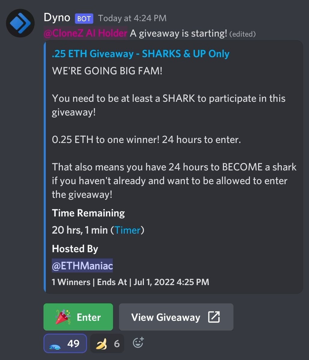 Our discord is members only and let's just say, if you own a CloneZ AI and aren't in the discord.. you're missing out. 

Come join and have some fun and be a part of some insane giveaways 👀

Discord: discord.gg/AaGBst28Pv

#NFT #AI
