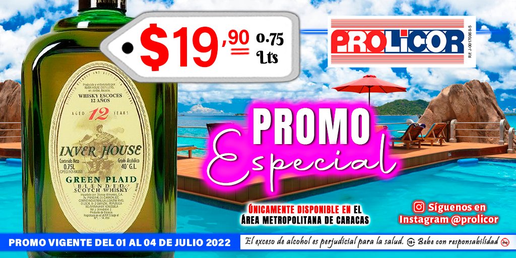 PROLICOR_VE's tweet photo. ¡¡ PROMO ESPECIAL !!

Vigente del 01 al  04 de julio del 2022

⚠️ Únicamente disponible en el Área Metropolitana de Caracas ⚠️

#prolicor #promocion #paratodoslosbuenosgustos #venezuela #findesemana https://t.co/Jt0TWiu0Ln