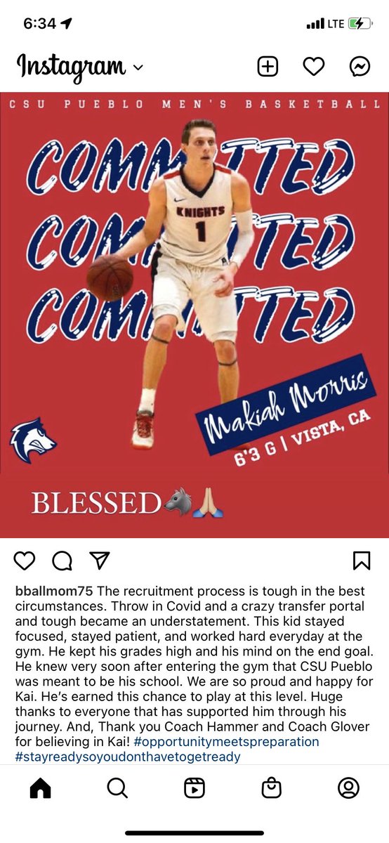 Perseverance pays off!! Can’t wait to see what you all build together @HammerPueblo <a href="/mbbcoachglover/">Matt Glover</a>