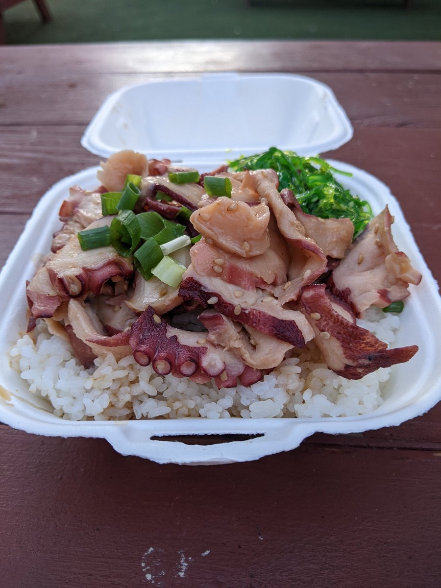 Day 2 of <a href="/AdaptedPA/">Multi-Institution Adapted PA Mentorship Consortium</a> #APE #APA Summer Consortium was a hit! Thanks <a href="/ecenteio/">Dr. Erin E. Centeio</a> for sharing your amazing work with us. I'm terrible at documenting things so here's a picture of the octopus poke I had from the Five Star Poke food truck last night. 😅 #Oahu