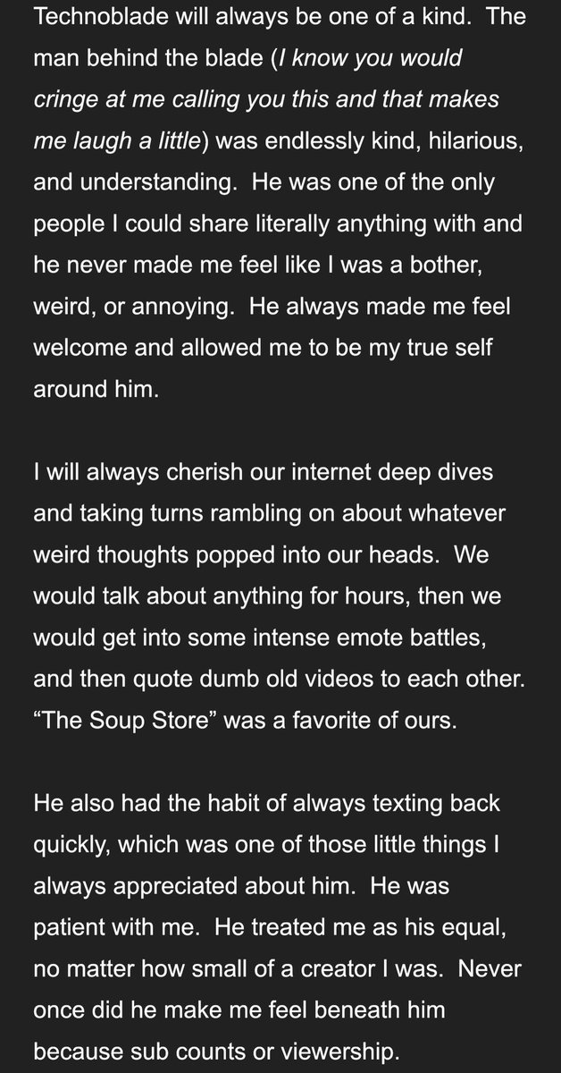 sophietexas_'s tweet image. i’ve been trying to find the words the past few days. my friend. my king. technoblade forever.