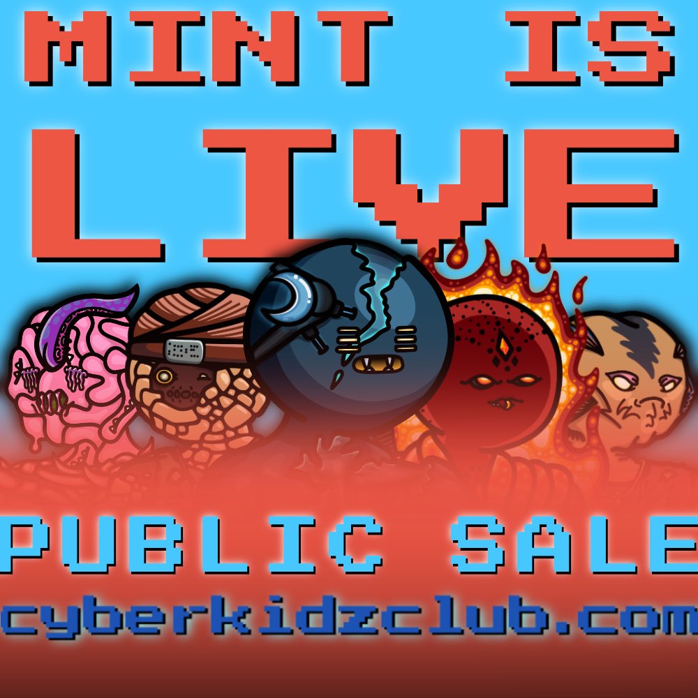 CyberKidz Beyond The Dome public sale is LIVE!

Mint your BTD: cyberkidzclub.com 

See y’all beyond the dome! 🔥🚀

#CyberKidz #CleanNFT #Tezos