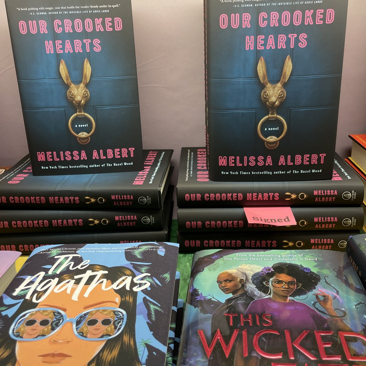 So good we got two stacks. Get your signed first edition now! #booksmakeusbetter #ourcrookedhearts #signedfirst #melissaalbert