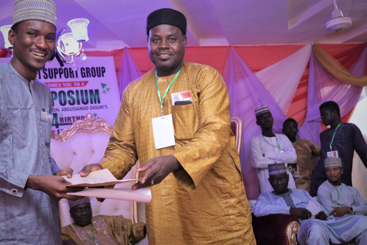 TeamDasuki's tweet photo. #DasukiAt44: HAFSAT DOGONDAJI EMERGED WINNER OF THE @abdussamadd DASUKI ESSAY WRITING  COMPETITION 
** @Tambuwal_101, Imrana Sanyinna , Runner-up and Second Runner-up respectively

In anticipation of the 30th June, the Dasuki Support Group, a youth organisation in support of... https://t.co/4NQevd00ii