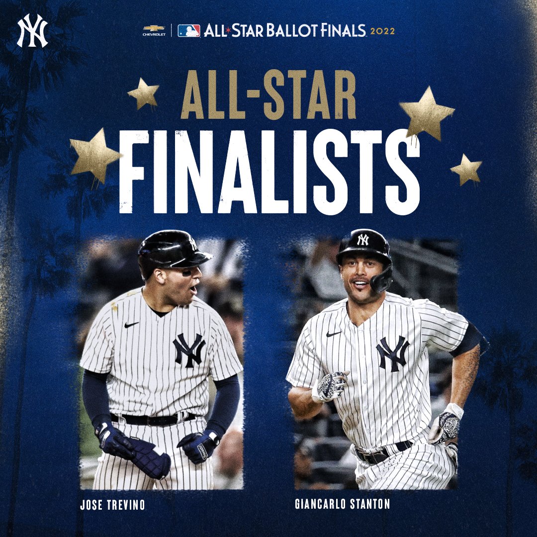 Yankees's tweet image. The boys are one step closer to LA.

@HipHipJose5 &amp;amp; @Giancarlo818 are All-Star Finalists 🤩

Phase 2 voting begins on Tuesday at 12 pm!