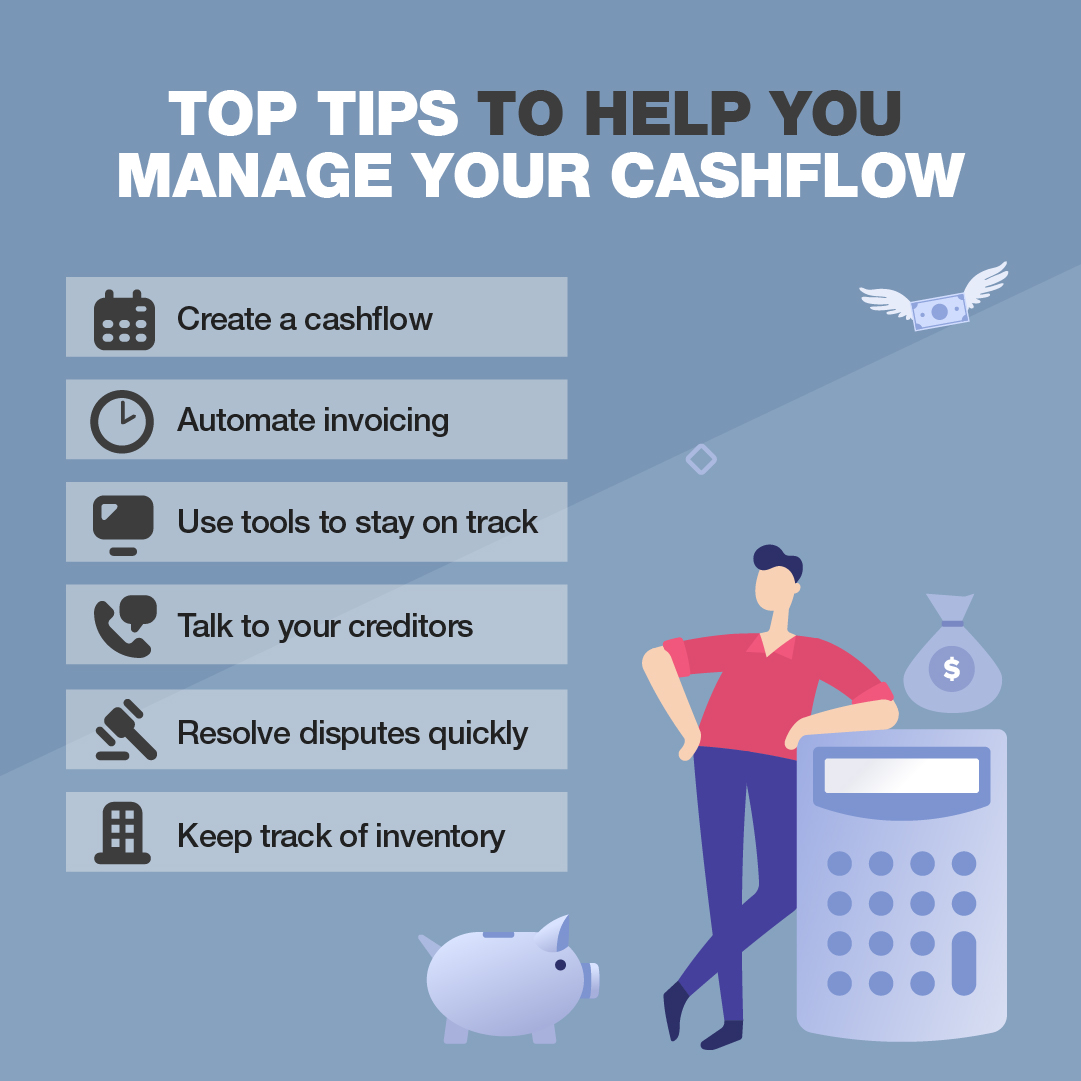 RelianceBankAU's tweet photo. Here are a few tips for managing your business cashflow when life gets hectic:
1. Create a calendar showing money in and out
2. Automate outgoing invoicing
3. Use tools/apps to stay on track
4. Talk to your creditors
5. Resolve disputed invoices quickly
6. Keep track of inventory https://t.co/8aJb0UVFEE