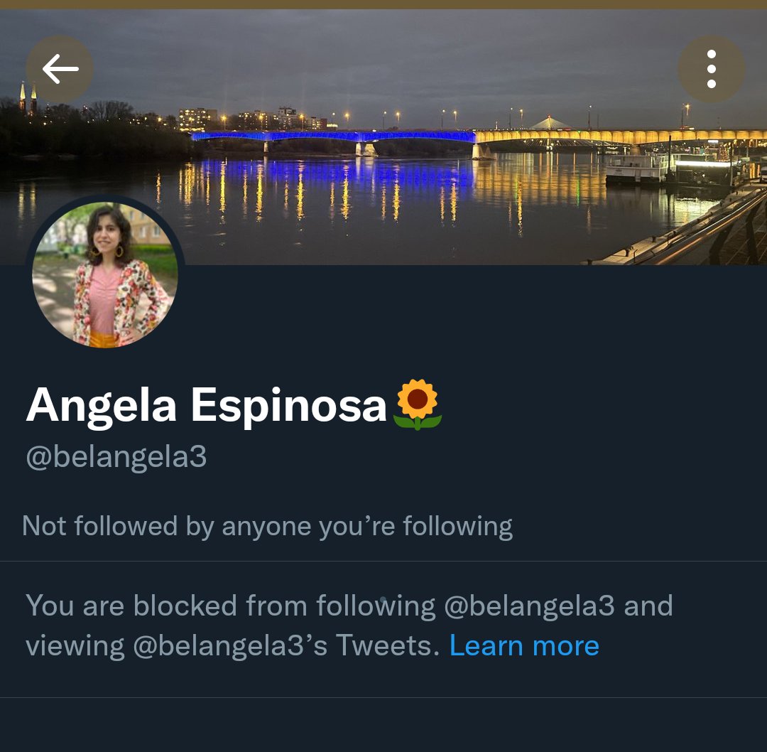 Гэта канешне вельмі цікава. Толькі што гэта ўбачыла. 🤷🏽 Калі не змагла паглядзець твіт, якому адказалі. 

Ніколі не думала, што хтосьці мой профіль заблакуе. 🤷🏽

А самае цікавае, што я гэтаму профілю ніколі нічога не пісала. 🤷🏽