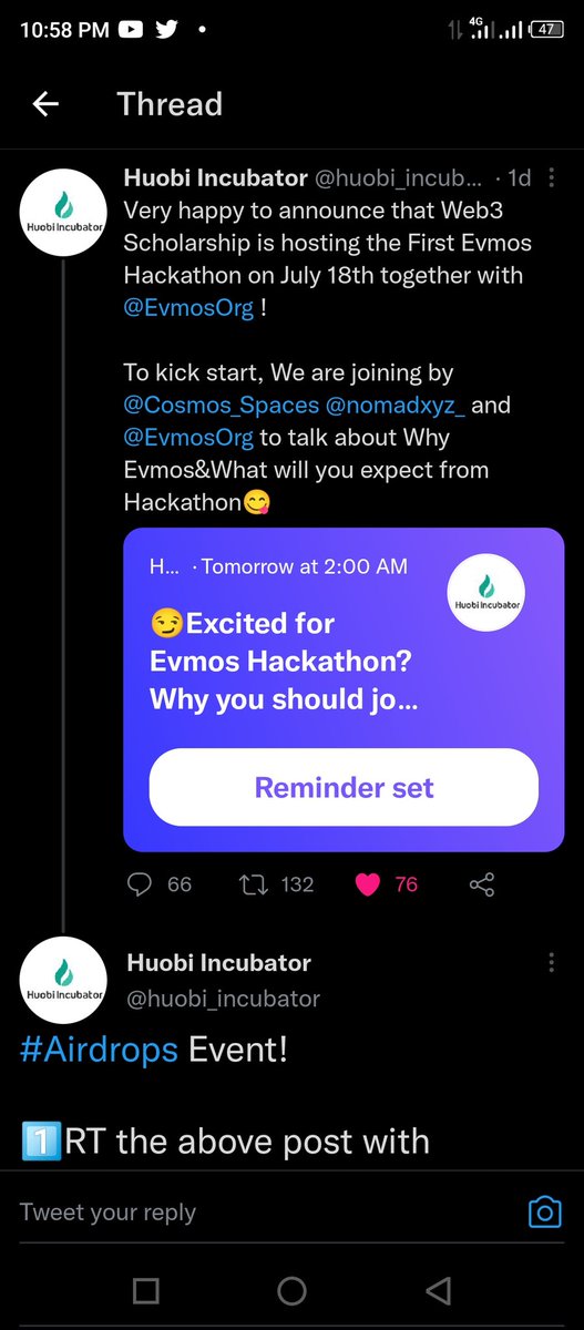 I'll be very excited to participate in the upcoming space giveaway. #EVOMOS is one of the best projects I've seen with fundamental background with solid team. #BuildForBUILDers

Guys don't miss on this upcoming space
@honeysurprises
@AJ_OBA14
@pray4kenny_

#BuildForBUILDers.