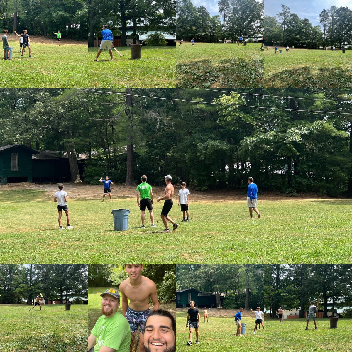 Teaching American campers a spot of cricket at Pinewood NC summer camp. Nice one Darren