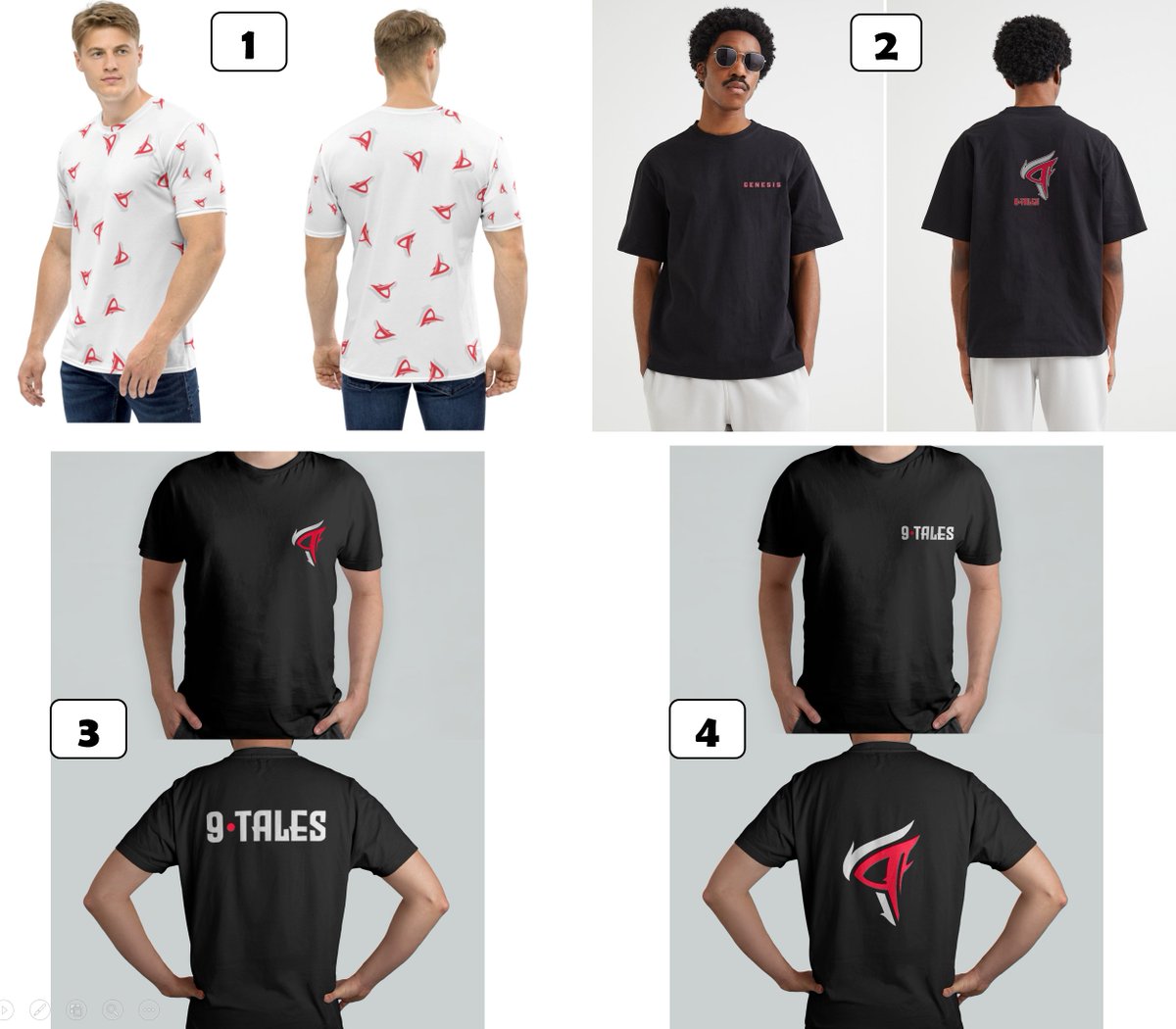 🎁 Merch drop 🎁 

We have just added our new 9Tales merch to the discord shop with 4 different designs 🔥

For holders only, using only discord coins 
Shipping is on us too 😉