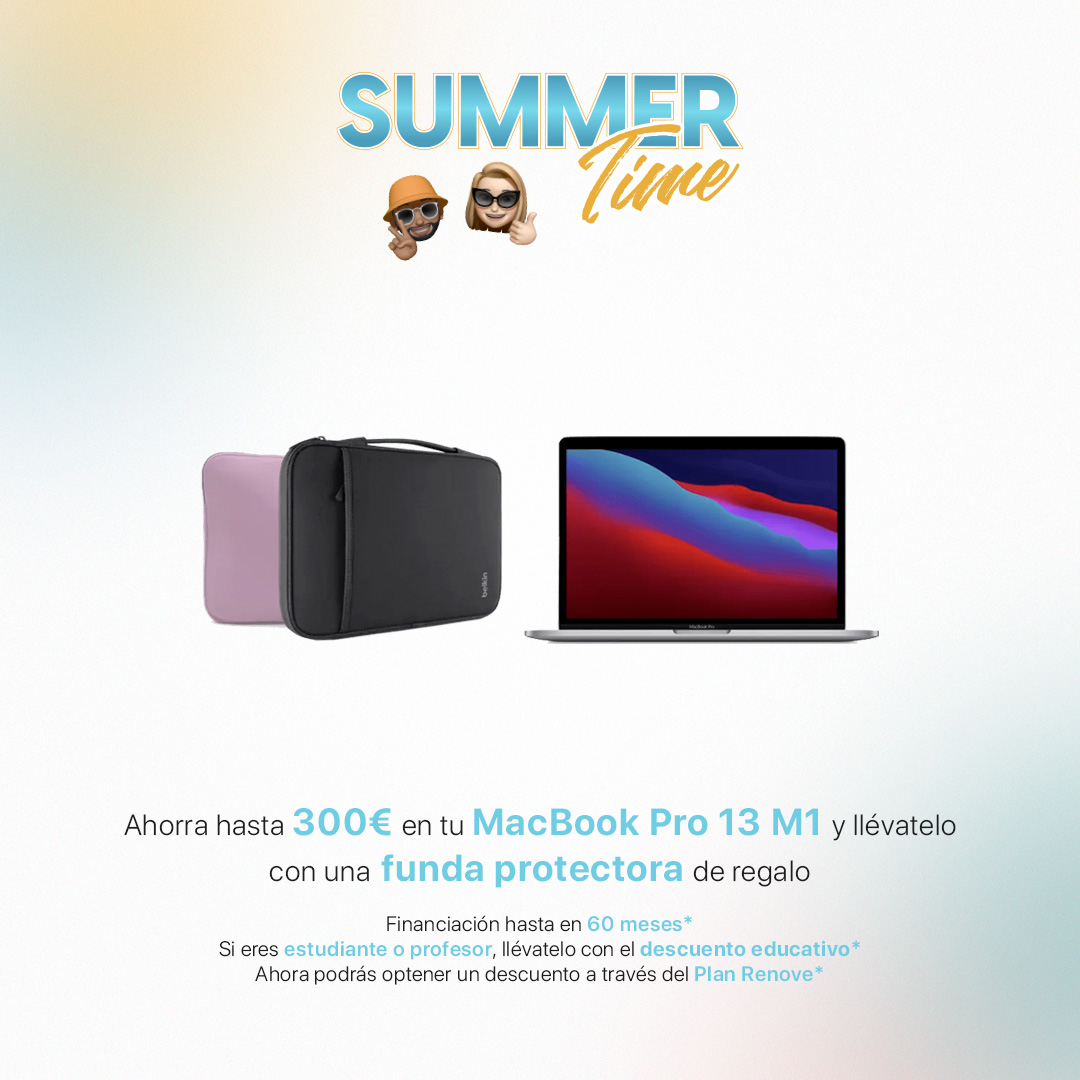 BananaComputer's tweet photo. ¡Ahorra hasta 300€ en tu MacBook Pro 13'' M1!😱 ¿Te han entrado los calores verdad? Es normal... el verano ya ha llegado a #BananaComputer y tu cuerpo lo sabe.😎
No pierdas esta oportunidad👉🏼 https://t.co/FOQwyV1Bc3
#macbook #macbookpro #SummerTime https://t.co/00rpmg2sIZ