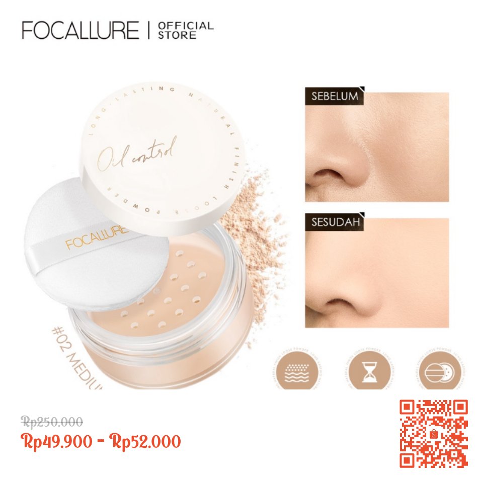 dilla_farid's tweet image. Temukan Focallure #PerfectBase Oil-Control Loose Powder Silky Smooth Setting Powder dengan potongan 80%! Hanya Rp49.900 - Rp52.000. Dapatkan segera di Shopee! shope.ee/fmXVvr7q5 #ShopeeID