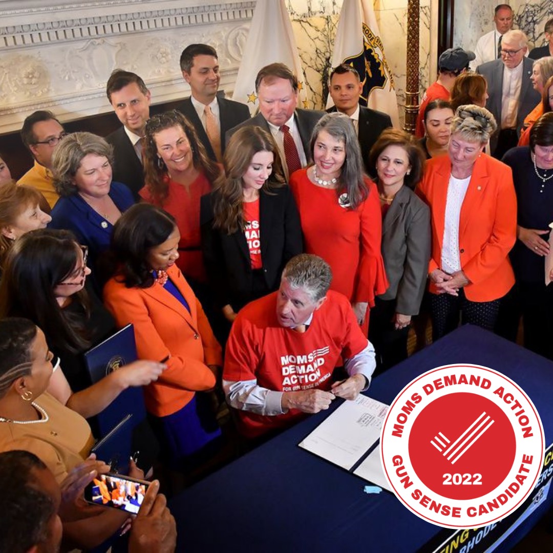 I am proud to be named a 2022 @MomsDemand #GunSenseCandidate!

I had the honor of signing 3 pieces of common-sense gun legislation into law last week—it's critical that we continue to take action to provide a safe future for our children, our families, and all Rhode Islanders.