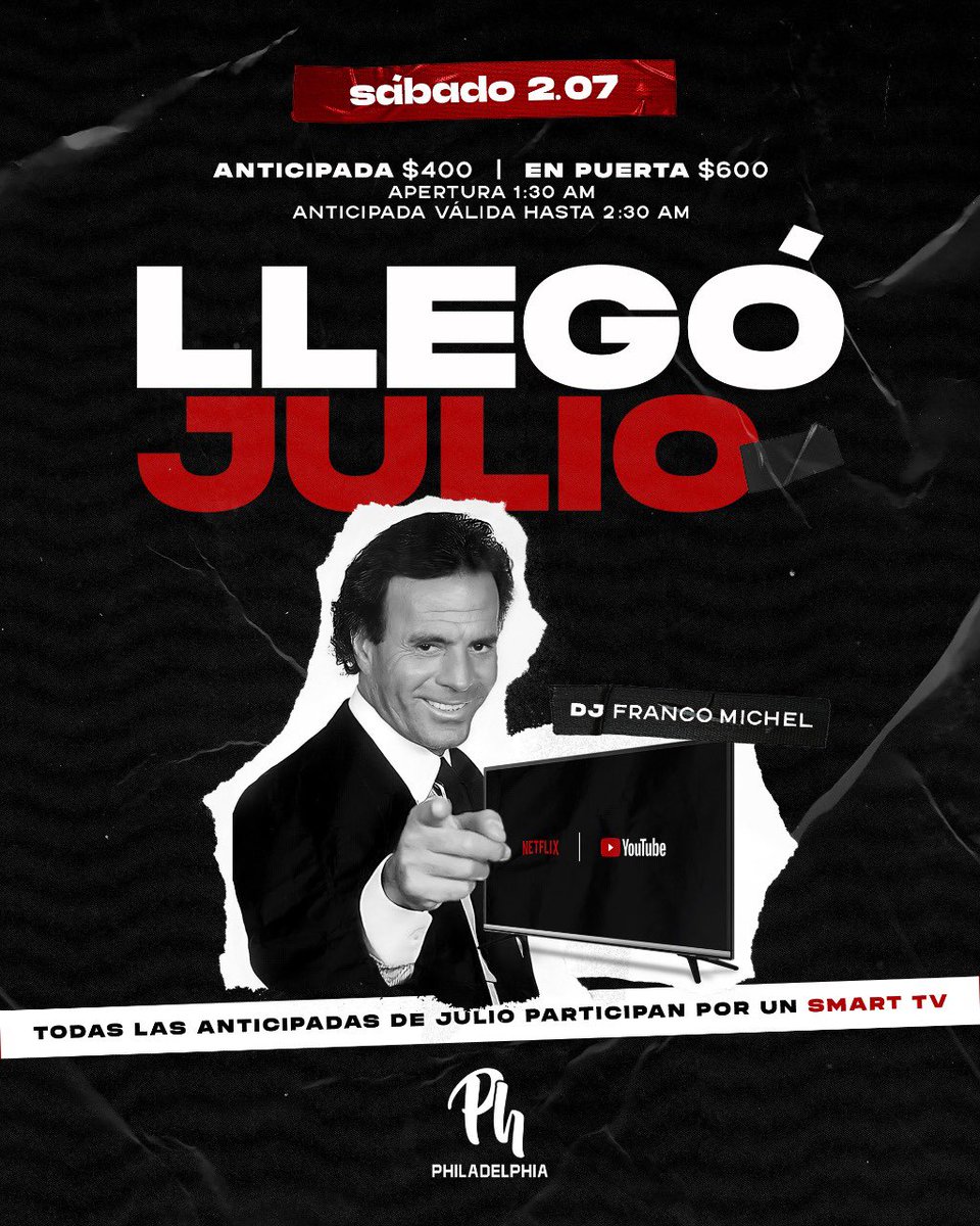 ph_disco's tweet photo. Guarda que viene julio, y no viene con las manos vacías🔥🔥
Con la compra de tu anticipada de el mes de julio participar por un smart tv de 50’🤯🤯🤯🤯
Se sortea el sábado 23 💥💥💥
JULIO SE VIENE CON SOEPRESAS🔥🔥🔥
#todoph #explotaPH #Somosph #ph2022 #Julio2022 #juliomemes https://t.co/LyodbSa3IZ
