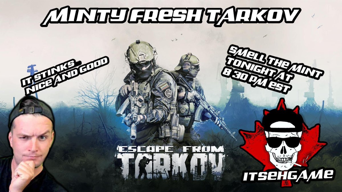 ItsEhGame's tweet photo. Came back from vacay, walked in, smelt pure stink. Nice and good. A fresh Tarkov wipe. Daddy wants a slice. Join me at 8:30PM EST https://t.co/0cBkzlo6Zx #EscapeFromTarkov #wipe #fronttoback #pathtoaffiliate #mintyfresh #twitch https://t.co/P4dg8DNmnd