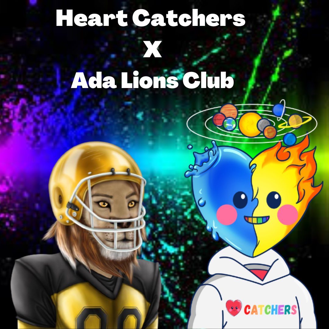 Hey Hearts, we are having a collab with ADA Lions Club!!! We are both giving away 10 WL spots to you guys, the requirements to enter are below 

1. Follow both <a href="/HeartCatcherNft/">HeartCatchersCNFT</a> and <a href="/adalionsclub/">adalions.club</a> 
2. Like this tweet
3. Retweet this tweet
4. Comment below

#CNFTGiveaway #CNFT