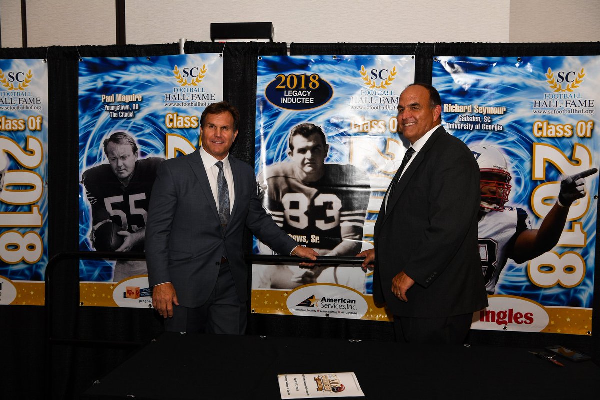 SCFootballHOF's tweet image. Part 2: NFL greats &amp;amp; Clay's sons Bruce @bmatthews74 &amp;amp; Clay Matthews Jr. joined us to accept his induction. #SCFHOF18 #Celebrating10Years #ThrowbackThursday
scfootballhof.org/inductees/indu…