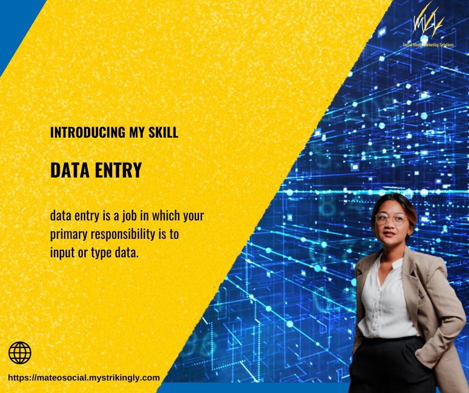 LegadaMateo's tweet image. Data entry jobs are in high demand! It's awesome. ⌨️🔝👍

Looking for a dependable typing service for your tens of thousands of tasks?
Contact me through these links below! ☑️
☑️  My Strikingly:    mateosocial.mystrikingly.com

#MatSolutions #MatMediaSolutions #MLLSocialMediaInfo