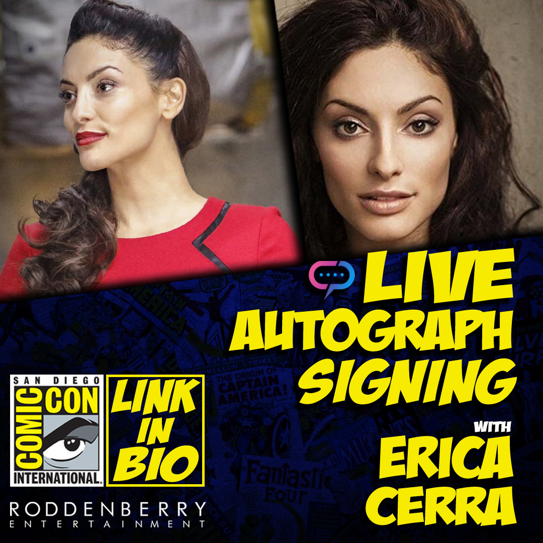 @ericacerra will be signing LIVE at @Comic_Con International exclusively at the Streamily/@roddenberry Booth. Order your prints today at streamily.com/ericacerra #SDCC #SanDiegoComicCon #ComicCon #Streamily #Roddenberry #Live #Autograph #EricaCerra #Supernatural