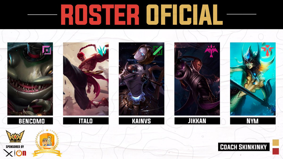 KONesportsMX's tweet photo. Porque sabemos que les importa, con estos roster estaremos iniciando el #SamuelitoInvitational 👀
Transmisión: https://t.co/x3j4pAuiMQ
#GoKON #KONARMY @XZEALGAMING https://t.co/dvXgaC59Q5