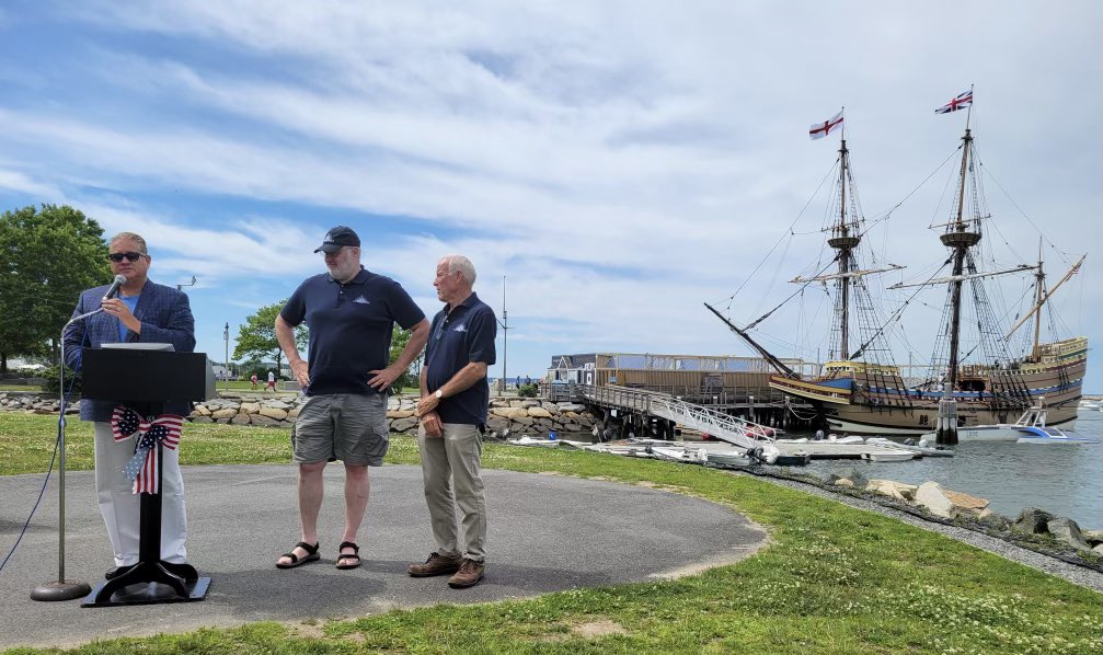 MatMuratore's tweet photo. Excited to #welcome @AI_Mayflower to @TownofPlymouth with @mmpecoraro @hammerjacko @plimothpatuxet @KenTavaresPLY @Plymouth_400 @AndrewBotieri @ThereseMurrayMA @brindisid @Plymouth_Harbor and others.#mas400 #oceanstudy
#oceanhealth #oceandata #bluetech #marineindustry https://t.co/v0lqALUWax