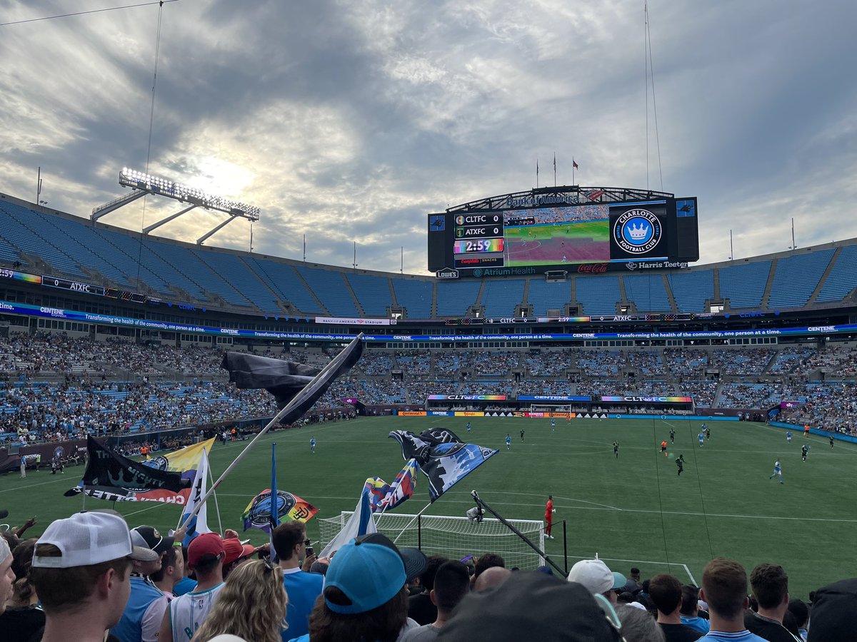 TaylorYoungNews's tweet photo. a solid way to end #PrideMonth with pride night at #BofAStadium with @CharlotteFC 🏳️🌈 https://t.co/OGj7CTjlqW
