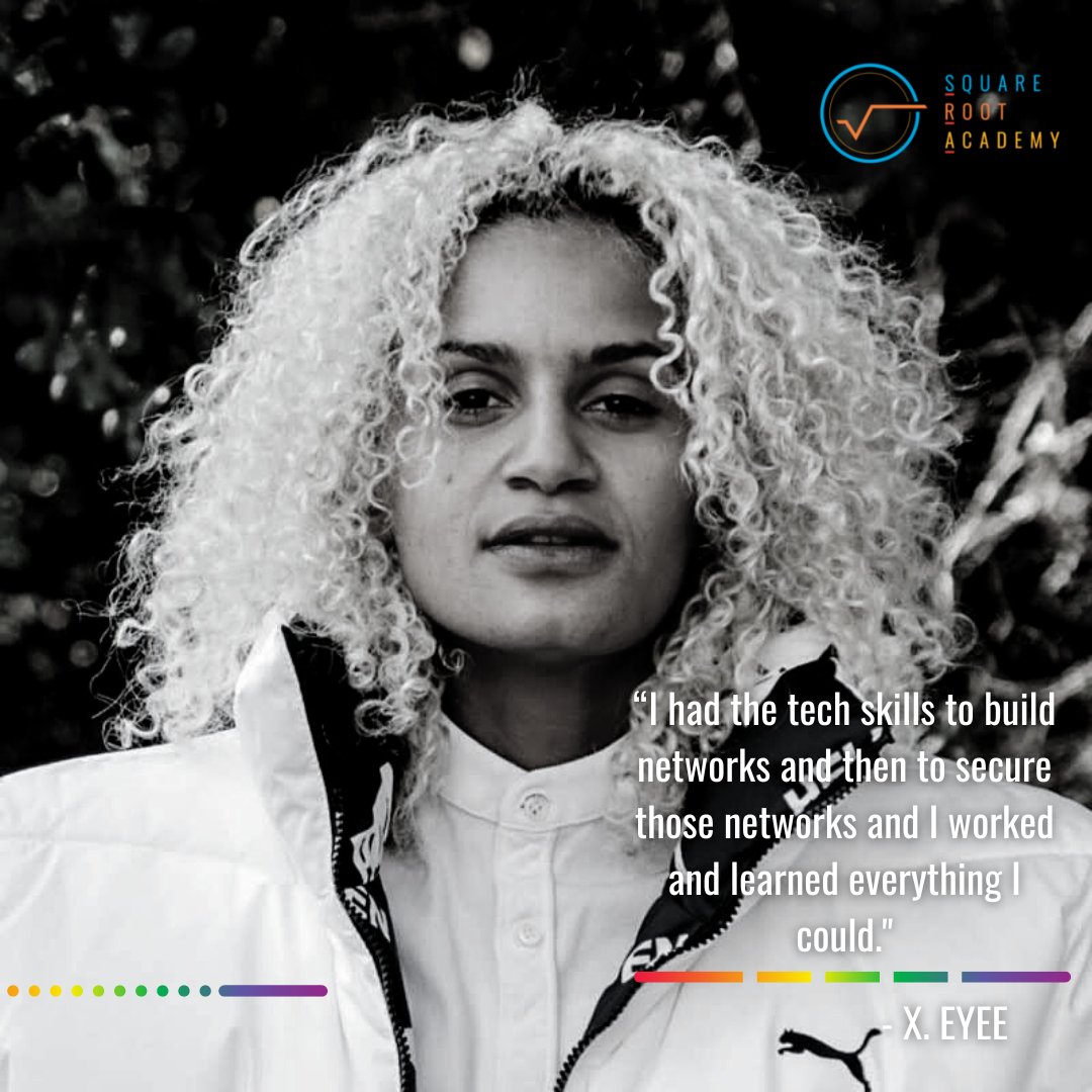 (2/8) X. Eyee, Product Manager and part of the Google Research Data &amp; Media Understanding Team for Responsible AI. First learning to code while in juvenile detention she has also worked w/Microsoft. X. 
 
#PrideMonth #STEM #STEAM #Squarerootacademy
