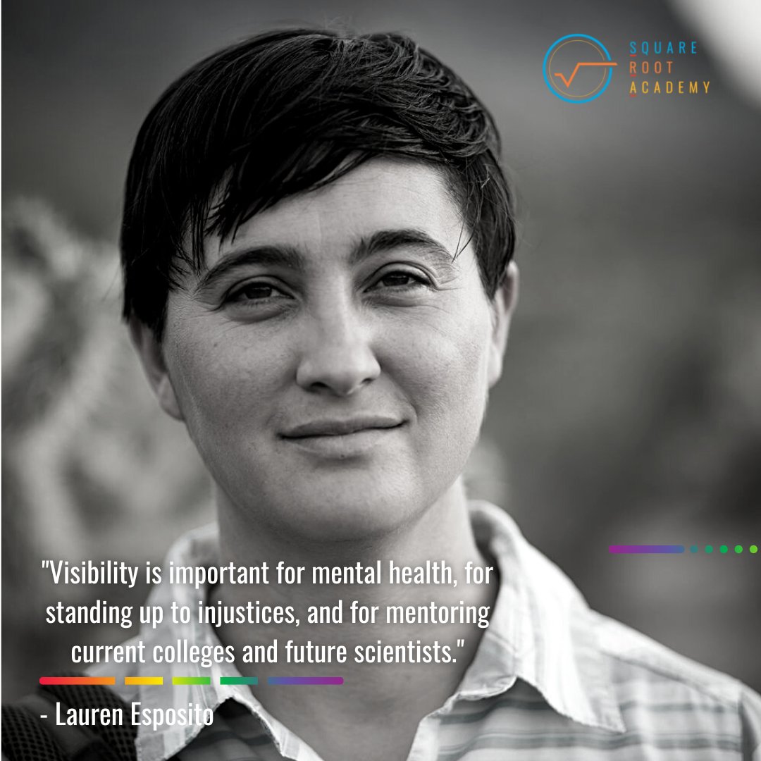 (3/8)  Lauren Esposito, Arachnologist who studies spiders &amp; related animals. She’s the only woman expert on scorpions in the world &amp; is co-founder of ‘500 Queer Scientists’ a visibility campaign for LGBTQ+ &amp; allies working in S.T.E.A.M

#PrideMonth #STEM #STEAM #Squarerootacademy