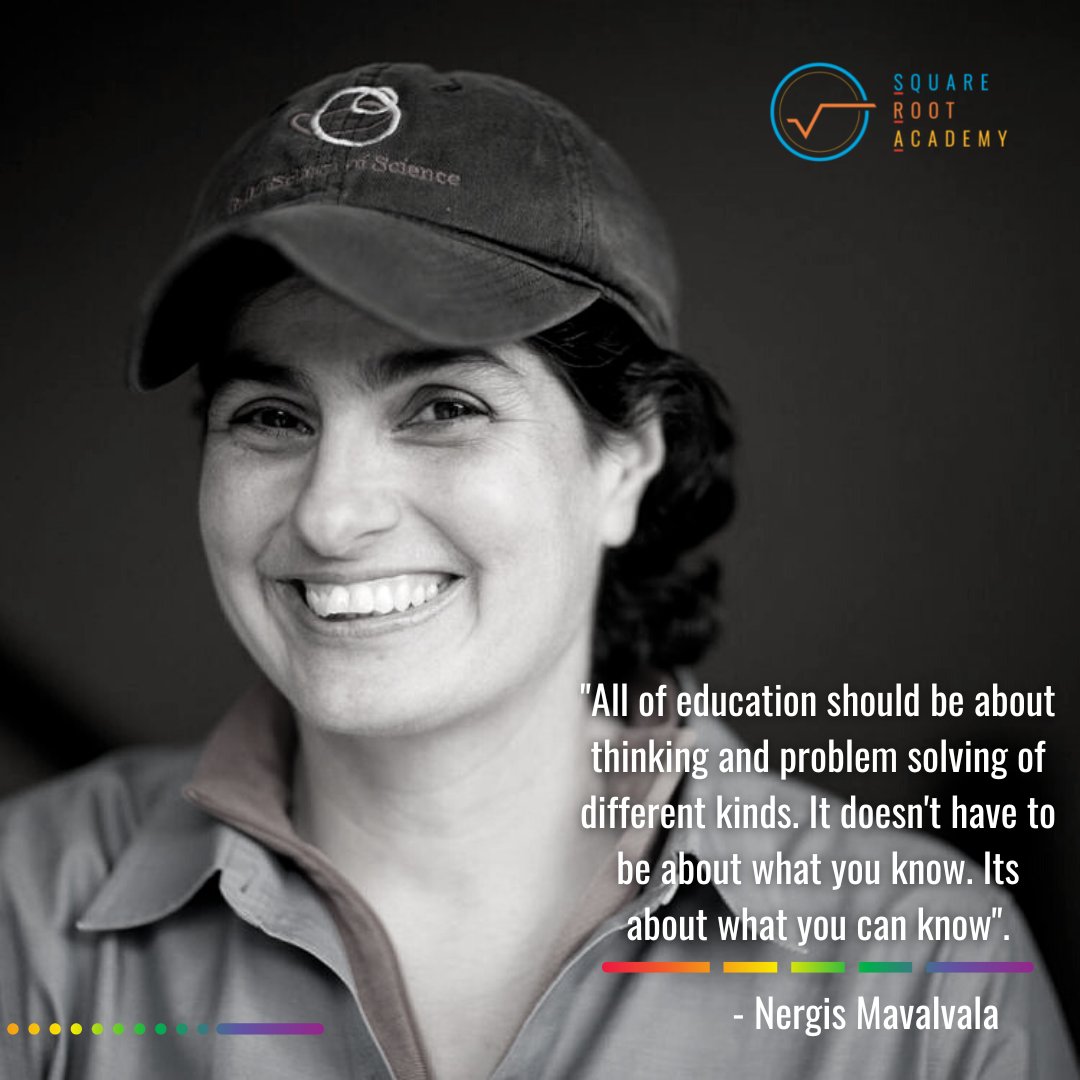 (5/8) Nergis Mavalvala, An astrophysicist who was a part of a team of scientists who first observed gravitational waves from the collision of two black holes. 
 
#PrideMonth #STEM #STEAM #Squarerootacademy