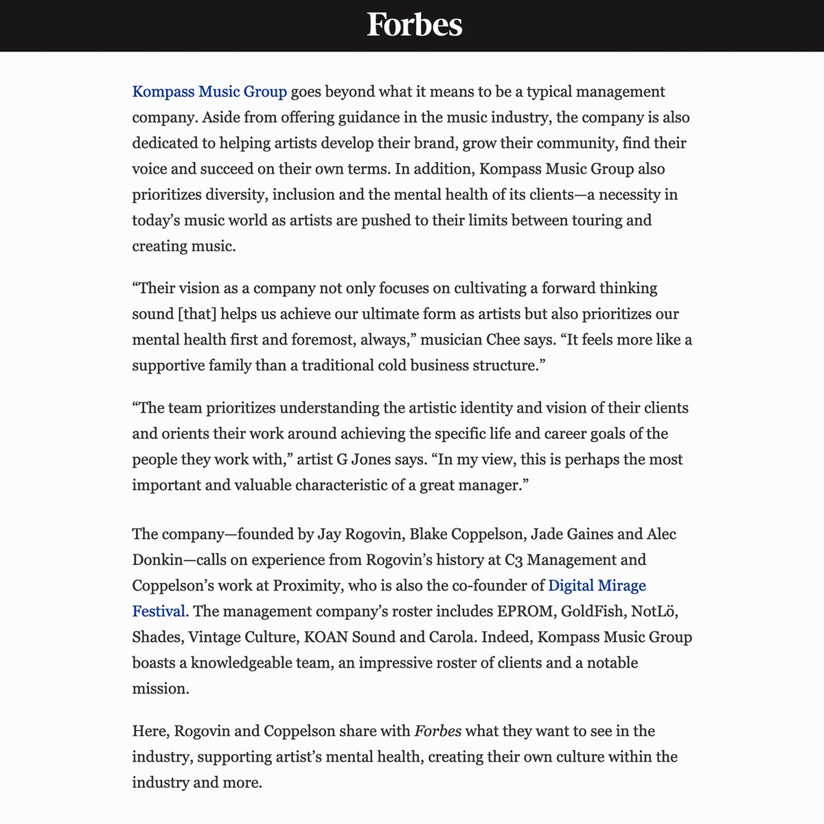 Huge thanks to <a href="/lisakocay/">Lisa Kocay</a> at <a href="/Forbes/">Forbes</a> for taking the time to talk to us and for the thoughtful interview. 💙

forbes.com/sites/lisakoca…
