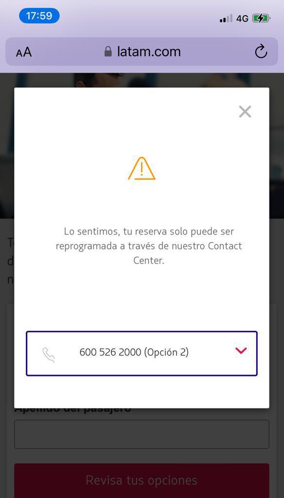 YaNi__Fernandez's tweet photo. @LATAM_CHI @LATAM_CHI no responden call center y no me permite hacer cambio en web. Vence HOY mi cambio de pasajes de pandemia. Por favor contactarse ya deje reclamo y envie mail. @SERNAC ayuda https://t.co/BuWFwHeuvs