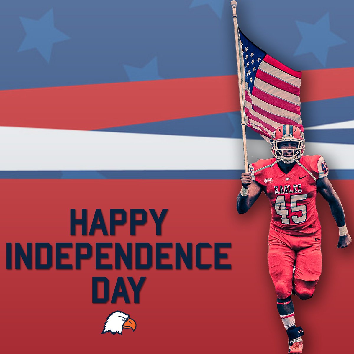 cnfootball's tweet photo. Have a safe and happy Independence Day, Eagle Nation! #HappyIndependenceDay #July4th #TalonsUp https://t.co/cSBBKblIHj
