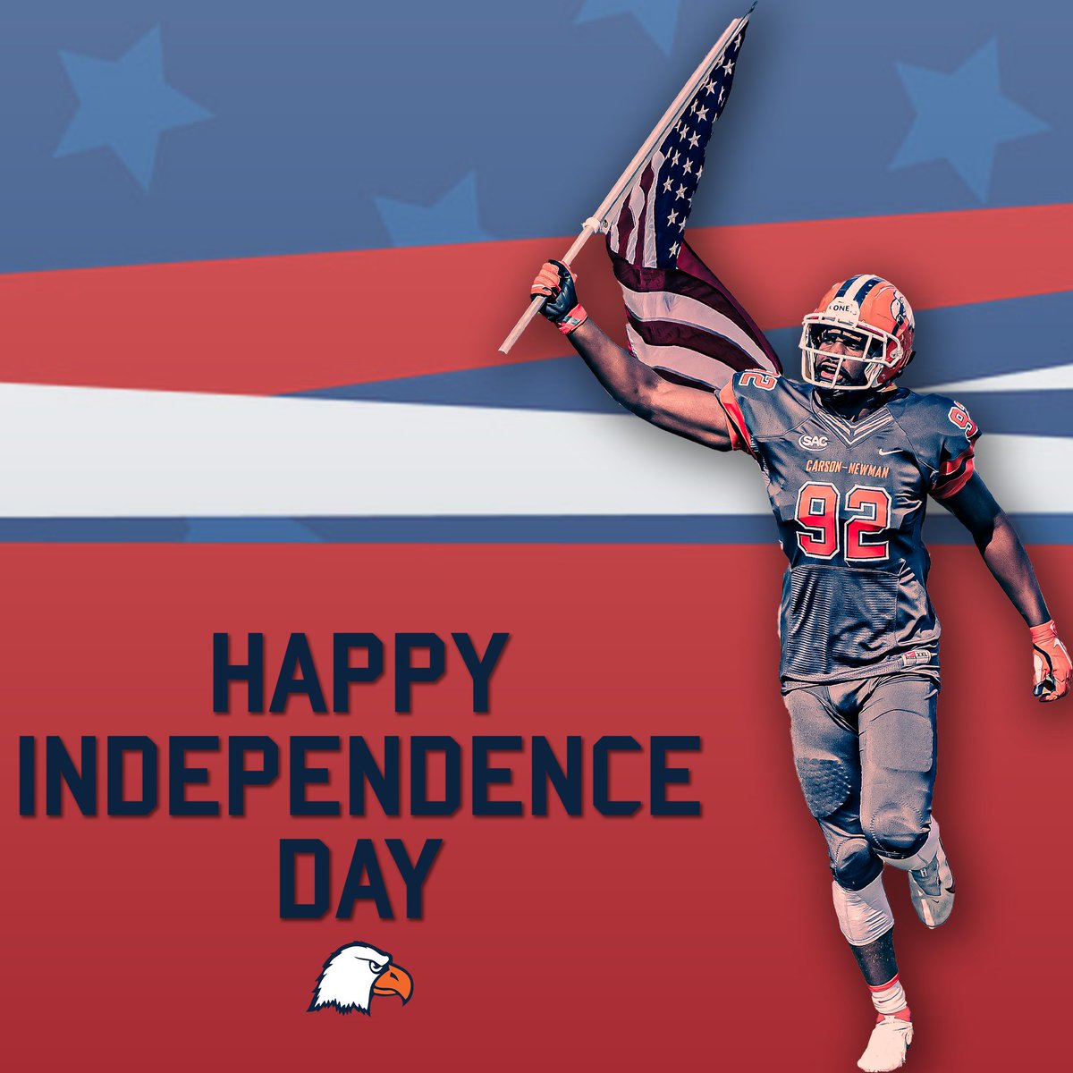 cnfootball's tweet photo. Have a safe and happy Independence Day, Eagle Nation! #HappyIndependenceDay #July4th #TalonsUp https://t.co/cSBBKblIHj