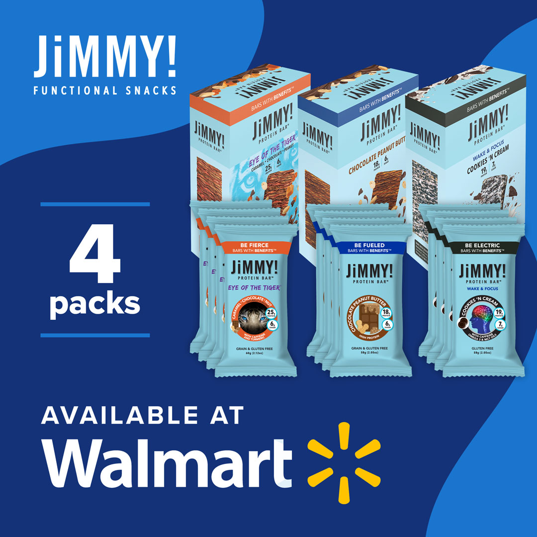 Jimmybars now in 1800 Walmart stores in America, stop by and buy a few boxes ! #jimmybar #walmart