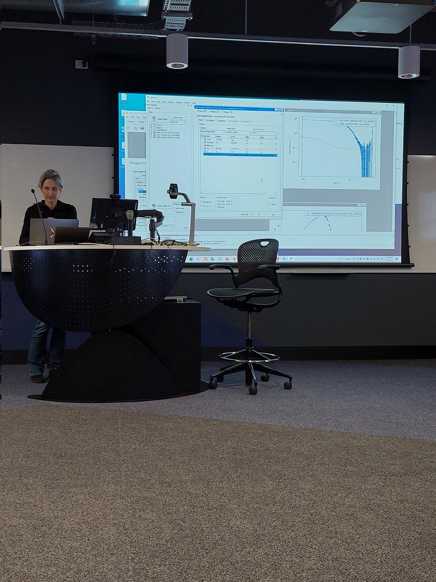 Andrew J. Clulow (@andrewclulow) on Twitter photo Now we're into the realm of fitting contrast matched #SANS data at the #IACIS2022 advanced characterisation workshop
<a href="/DrSquishyStuff/">Dr Joshua Marlow</a> from <a href="/SydneyChemistry/">Sydney Chemistry</a> showing how to construct multi-contrast models and Lela de Campo from <a href="/ANSTO/">ANSTO</a> taking us through modelling the actual data Now we're into the realm of fitting contrast matched #SANS data at the #IACIS2022 advanced characterisation workshop
<a href="/DrSquishyStuff/">Dr Joshua Marlow</a> from <a href="/SydneyChemistry/">Sydney Chemistry</a> showing how to construct multi-contrast models and Lela de Campo from <a href="/ANSTO/">ANSTO</a> taking us through modelling the actual data