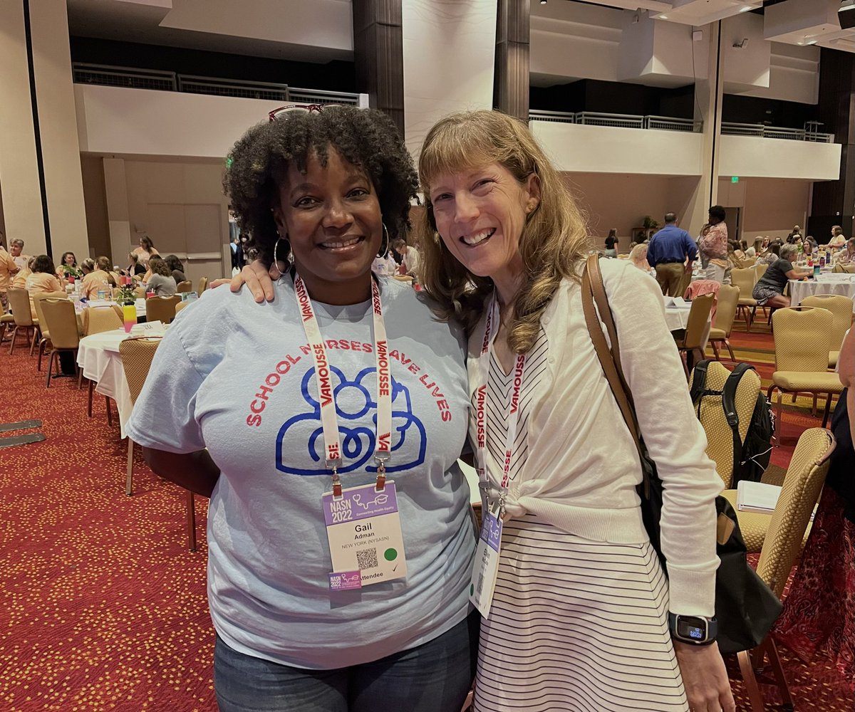 ellenmccabe261's tweet photo. New York State well represented at #NASN2022 @schoolnurses Catching up with colleagues from NYC Office of School Health. https://t.co/fh6rYxELJD