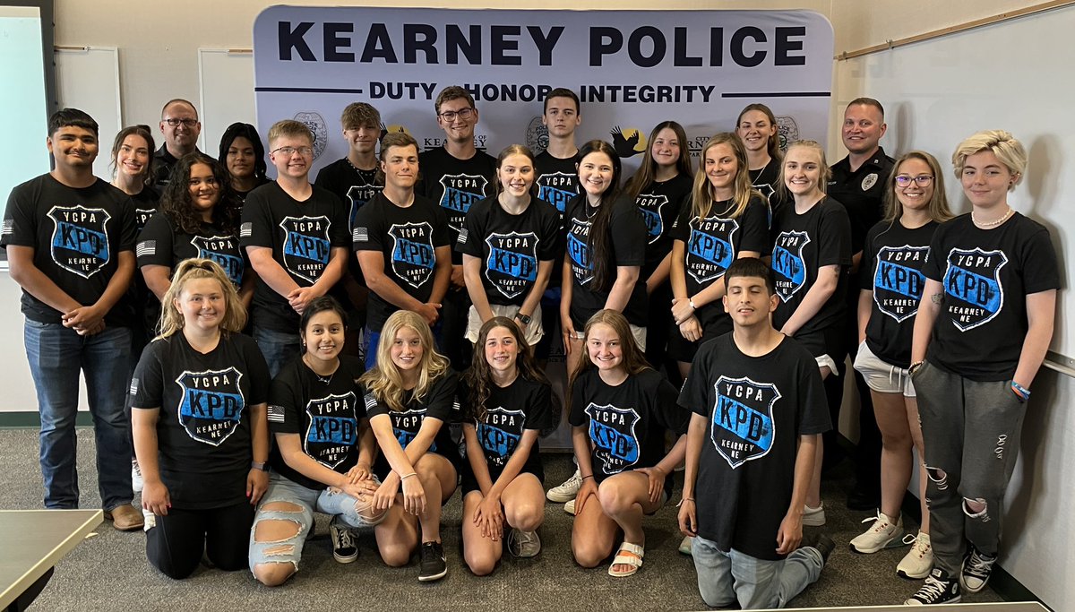 Congratulations to the first Kearney Police Department Youth Citizens Police Academy graduates! They have completed 15 hours of training &amp; exposure to life inside the Kearney Police Department. Proud &amp; thankful for the leadership of School Resource Officers Dennis &amp; Weldon.