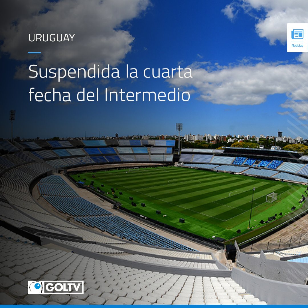 GOLTV's tweet photo. 🚨 SUSPENDIDA LA CUARTA FECHA 🇺🇾

La Mutual Uruguaya de Futbolistas Profesionales, ha resuelto parar la actividad del fin de semana tras los hechos denunciados por integrantes del club Villa Española.

#CampeonatoUruguayo #TorneoIntermedio #MUFP #NoticiasGolTV https://t.co/XRxTaRzDks