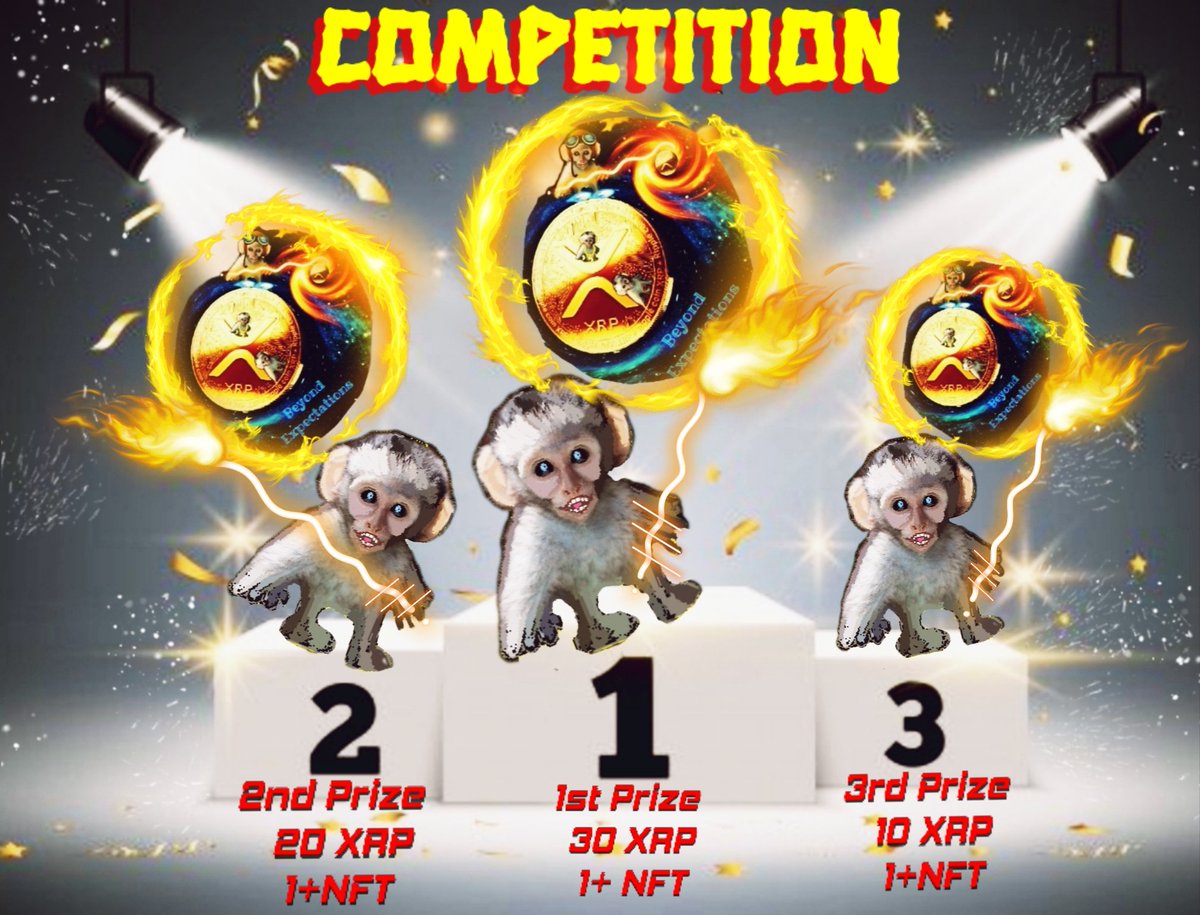 🔥🔥BIG CX3 COMPETITION🔥🔥

1️⃣st Prize 30 XRP+NFT
2️⃣nd Prize 20 XRP+NFT 
3️⃣rd Prize 10 XRP+NFT 

🟥Rules👇
✅Follow 👇
<a href="/BrianTa22452750/">Brian Talbot</a>
❤Like+RT+Tag 5 Friends 
⏰Ends 48hrs 

#NFTGiveaways #nft #Nfts
#WIN #XRP #XRPArmy #Competition

✅ NFT PRIZES 👇 
sologenic.org/nfts/rwamCVSsK…
