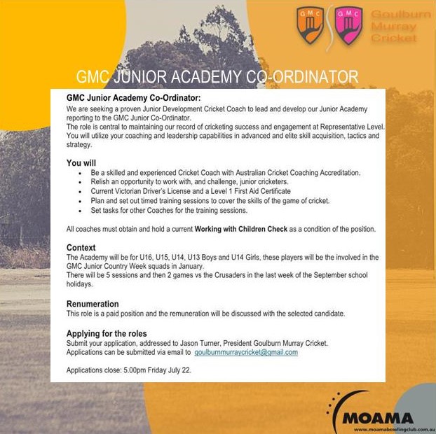 Moama Bowling Club Goulburn Murray Cricket tweet media