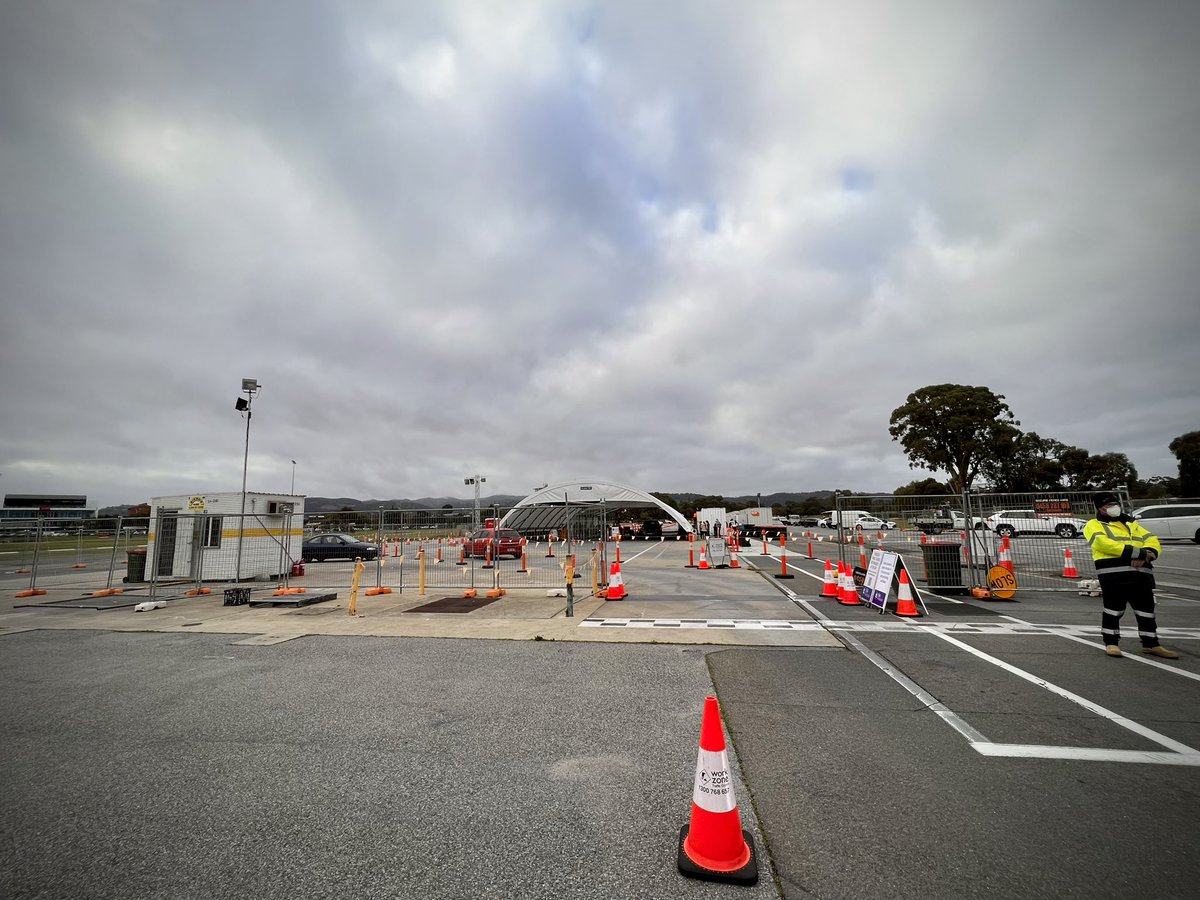An honour guard by the <a href="/SAHealth/">SA Health</a> staff, and hi-fives all round as the final car leaves the Victoria Park testing site.