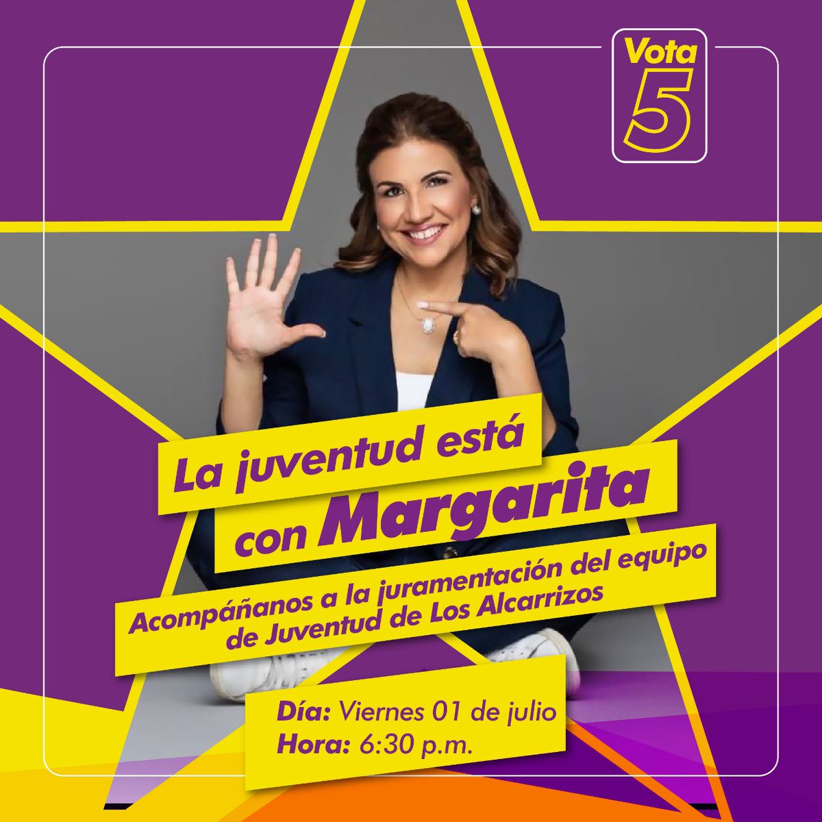 ConMargaritaDO's tweet photo. La juventud de #LosAlcarrizos la va aplicar con #MargaritaCedeño. 

¡Nos vemos mañana! Y vamos a demostrar quien es la dura, la mamá de la mamá. 😎💪🏽

¡Klok El Regresó es Seguro, votando 5!🤚🏼🫡

6:30 p.m 

#Margarita2024 #Vota5 https://t.co/4vIX3K4AZ3