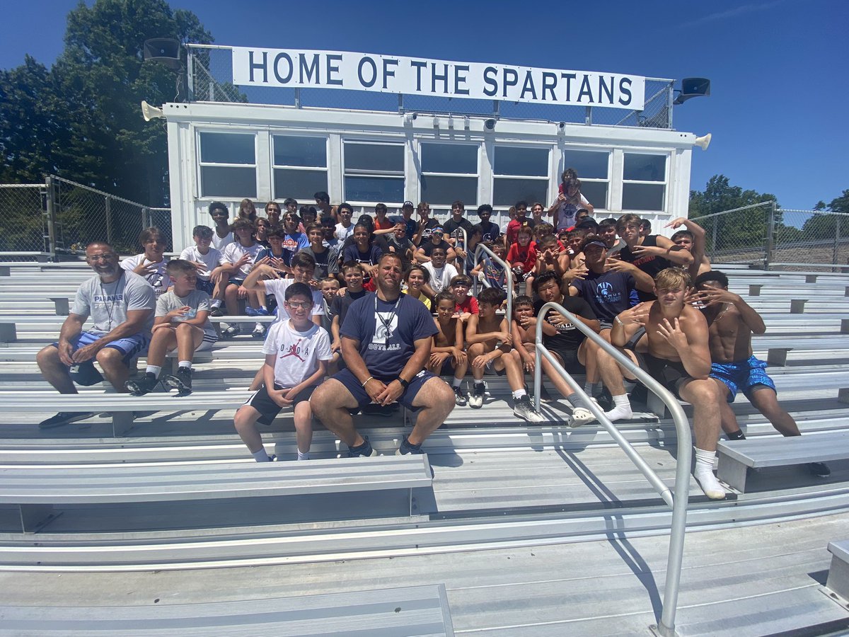 WeAreParamus's tweet photo. Proud to say that Spartan Jr Football Camp continues to get bigger and better ever year!!! @WeAreParamus @Paramus_Schools @Spartan_AD @PTownThrowDown1 @para https://t.co/cWtr5MbORq