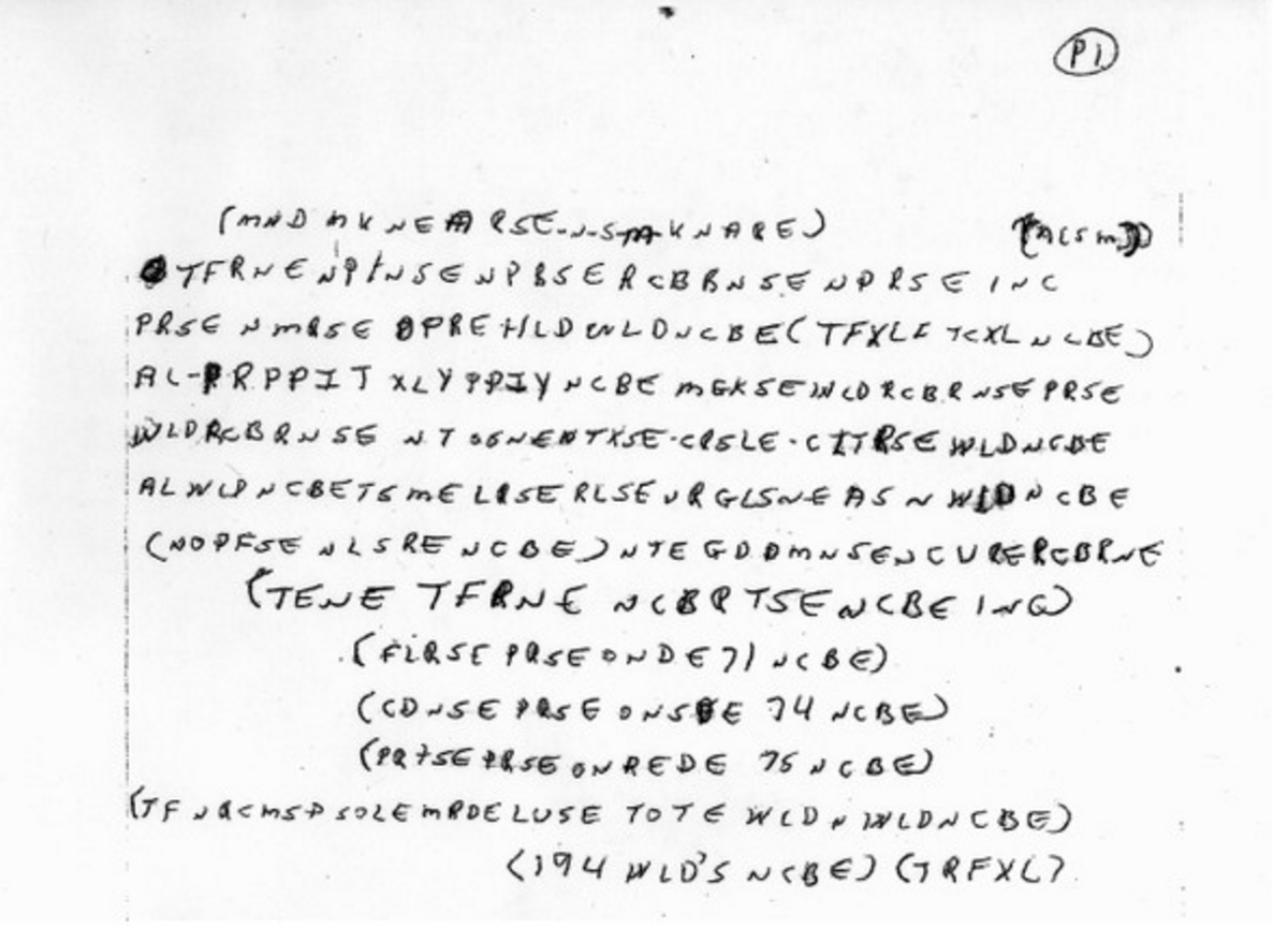 These coded notes are the only clues in the 1999 murder of Ricky McCormick. Can you decipher them? Visit go.usa.gov/xJtEs to read more about the case and learn how you can help the #FBI solve it.