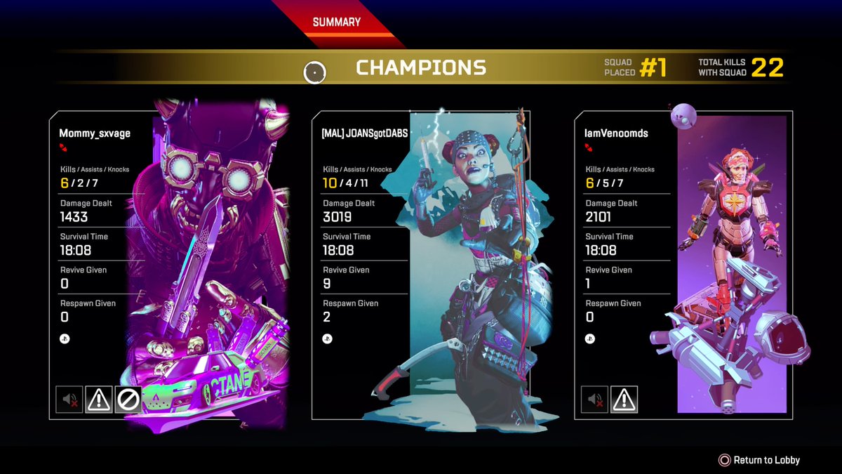 JOANSgotDABS's tweet image. Personal revive record ina single game #Apexlegends @playapex