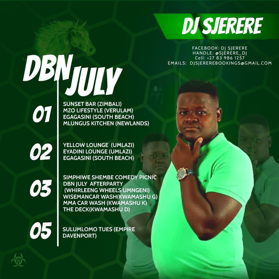 Sjerere_dj's tweet photo. Asihlangane ngakini eDance Floor 🎛️🎚️🎧 Hollywood Bets Durban July Weekend
#DjSjerere 
#VersatileDj 
#SingleComingSoon 
#SjerereUyathakatha https://t.co/Bz2bzGNoW9