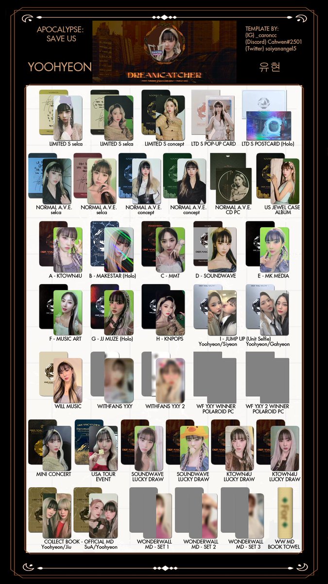 WIP) DREAMCATCHER Apocalypse : Save us Yoohyeon member template